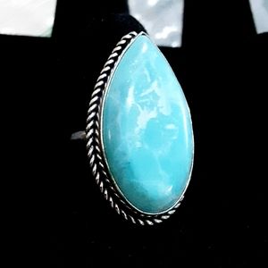 NWOT 925 Sterling Silver Imitation Turquoise Ring